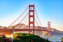 The Golden Gate Bridge is the symbol of San Francisco, California, USA. It is the main touristic attraction in the city and was inaugurated in 1937.